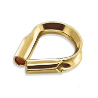 A2857 Conector de alambre en forma de U de oro laminado de 14k auténtico, protectores de cable, terminales y cierres para joyería permanente DIY