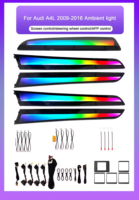 Kit d'éclairage d'ambiance décoratif multi-styles pour Audi A4L B8 Q5 2009-2017, LED 64 couleurs, amélioration intérieure, produit phare