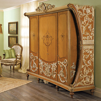 Reina tallada de madera romántica elegante cama francesa diseños intrincados marco de cama adornado muebles de dormitorio