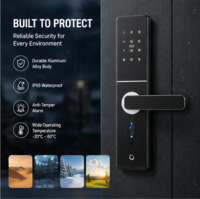 Serrure de porte intelligente pour location d'appartement, système Bluetooth TTlock, serrure à empreintes digitales et clavier, prise en charge du mot de passe temporaire