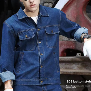 Traje de Mezclilla Ignífugo y Resistente a las Llamas para <span class=keywords><strong>Soldador</strong></span>, Grueso, Resistente al Desgaste, de Algodón para Hombre, Otoño Invierno, Eléctrico - Product Image 6