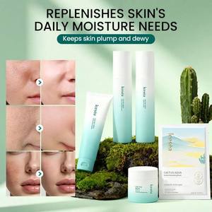 Coffret de Soins Luxueux au Cactus Naturel et à la Bêta-Glucane avec Hydratant Nourrissant à l'Hyaluronate de Sodium et Nettoyant Visage pour Marque Blanche - Product Image 1