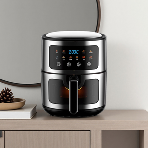 Freidora de Aire Inteligente y Horno Eléctrico Combinados de 6L con Ventana Transparente y Diseño sin Volteo para Hoteles, Cafeterías y <span class=keywords><strong>Residencias</strong></span> - Product Image 4