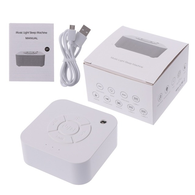 White Noise Machine USB Rechargeable Timed Shutdown Sleep Sound Machine for Sleeping & Relaxation for Baby Adult Office Travel