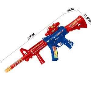 2024 nouveau pistolet spatial jouet électrique KK M416 70CM, meilleur jouet de pistolet lumineux; pistolet à piles avec son lumineux, <span class=keywords><strong>jeu</strong></span> de tir pour enfants - Product Image 3