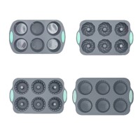 Moule à gâteau en silicone à 6 cavités, moule à savon fait main DIY, moule à citrouille, chocolat, biscuits, beignets, pâtisserie, compatible four, modèle X-016