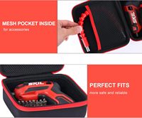Estuche de almacenamiento para destornillador eléctrico, bolsa de herramientas con cremallera para juego de brocas para destornillador eléctrico inalámbrico SKIL, solo estuche