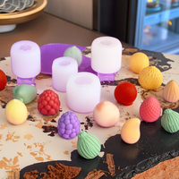 Molde de Silicona 3D con Forma de Fruta para Helados, Molde para Chocolate con Forma de Frambuesa, Molde para Fondant de Mango y Fresa, Decoración de Pasteles