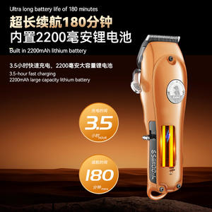 เครื่องตัดขนสัตว์เลี้ยงไฟฟ้า Kemei รุ่น KM-1596 แบบชาร์จได้ ใช้พลังงานสองระบบ ตัวเครื่องทำจากพลาสติก แบตเตอรี่ใช้งานได้ยาวนาน อุปกรณ์กรูมมิ่งสำหรับสุนัขและแมว - Product Image 5