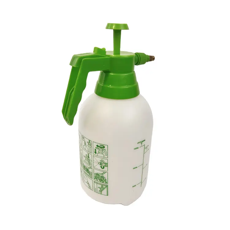 Pulverizador de jardín Manual personalizado de 2L, bomba de alta presión para césped, rociador de espuma, válvula de seguridad, boquilla de latón ajustable, 0,5 Gal 2L