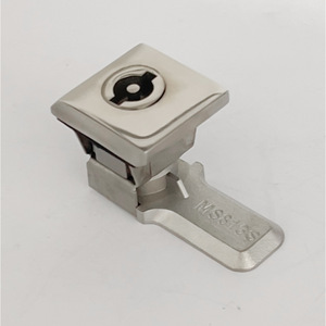 Cerradura de Caja con Base Duradera de Acero Inoxidable MS813, Cerradura Industrial para Muebles con Cabeza Cuadrada, para Puertas de 21-24 mm de Grosor - Product Image 1