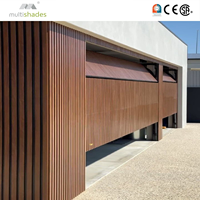 Système de porte de garage automatique à grille de sécurité en aluminium à âme en mousse, aspect bois moderne, multi-ombres, avec sécurité, pour les États-Unis