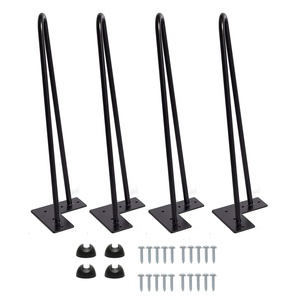18 pouces jambes en épingle à <span class=keywords><strong>cheveux</strong></span> En Métal En Acier Pas Cher Meubles de salle à Manger de Café 2 Tige Table en Épingle à <span class=keywords><strong>cheveux</strong></span> - Product Image 1