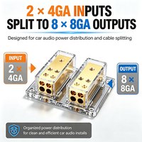 Bloc de distribution de sortie 8Gauge pour voiture et bateau, idéal pour les systèmes audio (calibre 4 AWG)