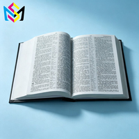 Bible personnalisée avec bords dorés, couverture rigide, boîte cadeau en carton, format A4, papier offset, pour communion, baptême, commandes en gros