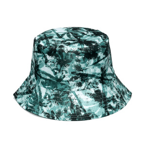 Summer All Over Print Foldable Sun Beach Cap Adult Polyester <strong>Fisherman</strong> Double Sided Reversible Hemp Bucket Hat - Product Image 6