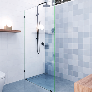 Phổ Biến Sang Trọng Kính Tắm Màn Hình Cửa Hộp Đầy Đủ Với Miễn Phí Đứng Đơn Giản Phòng Tắm Vách Không Khung Cho Phòng Tắm - Product Image 1
