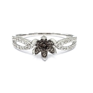 Entrega rápida 18K oro blanco diamante Real 6 garras solitario para 0.65cts Centro Semi montaje compromiso y anillos de boda para mujeres - Product Image 1