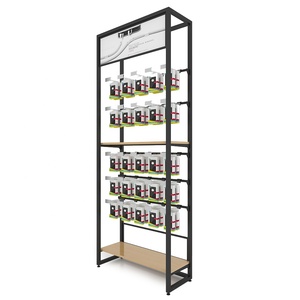 Popular new custom 3c brand shop design metal frame floor mobile shelf cabinet phone display for accessories
