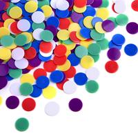 Vente en gros de jetons de comptage de compteurs personnalisés, marqueurs en plastique, couleurs transparentes mélangées pour jetons de bingo, jetons de jeu