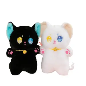 Brinquedo de pelúcia de gato preto e branco, bonecos de pelúcia para crianças, brinquedos para presente e namorada, presente para crianças, venda imperdível