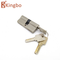 Serrure de porte de sécurité en cuivre massif à double clé, cylindre européen standard, quincaillerie OEM, entraxe 50 mm 60 mm