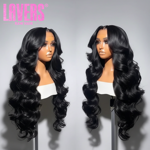 วิกผมแบบไม่ต้องใช้กาว พร้อมสวมใส่ ผมแท้จากอินเดีย 100% วิกผมแบบมีเชือกผูกด้านหน้า สำหรับผู้หญิงผิวสี วิกผมแบบ HD Lace บางเฉียบ วิกผมแบบไม่ต้องใช้กาว HD Lace เต็มศีรษะ - Product Image 3