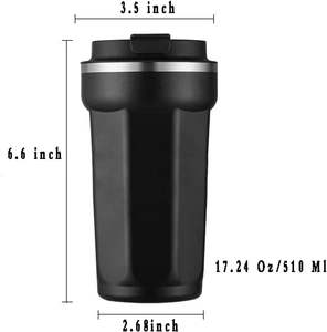 17 Oz Coffee Travel Mug Spill Proof With Lid Insulated Coffee Mug With Rope Stainless Steel Tumbler Cups - Product Image 6