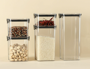 Multi-Purpose Food-Safe PP Plastic <b>Kitchen</b> <b>Storage</b> Transparent Airtight Plastic Food <b>Storage</b> Container with Lid - Product Image 2