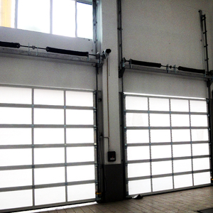 <span class=keywords><strong>Porte</strong></span> de garage électrique automatique en alliage d'aluminium de style moderne, ignifuge, avec isolation thermique, finition en verre réfléchissant, villas CE - Product Image 2