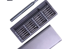 Set Obeng 24-in-1 dengan Kotak Pegangan Aluminium Magnetik Presisi dan Mata Obeng Baja S2 untuk Perbaikan Ponsel, Laptop, dan Jam Tangan