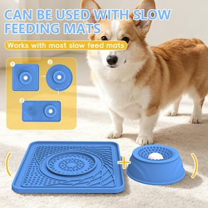 Gamelle anti-étouffement en silicone pour chien, avec fonction d'auto-avance de la nourriture et plaque à lécher - Product Image 2