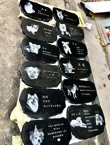 Monument commémoratif personnalisé moderne en granit naturel noir <span class=keywords><strong>pour</strong></span> chat et chien, sculpture en pierre polie sculptée à la main <span class=keywords><strong>pour</strong></span> <span class=keywords><strong>cimetière</strong></span>, style européen du XXe siècle - Product Image 6