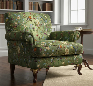 Custom Chinoiserie Birds Upholstery Fabric By The Yard For <b>Sofa</b> Chair Cushion <b>Bench</b> Headboard And Decorative Furniture Use - Product Image 2