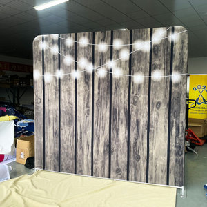 ฉากหลังพร้อมกรอบอลูมิเนียมบูธถ่ายรูปเส้นไฟทำจากไม้ตามสั่ง - Product Image 2