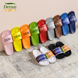 Xưởng sản xuất giày dép DERAN OEM, giá sỉ, dép lê nam nữ unisex màu đen, in logo tùy chỉnh, dép xỏ ngón, giày dép nam - Product Image 2