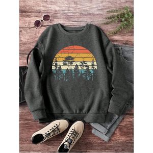 Sweat-shirt personnalisé pour femme, col rond, manches longues, coupe classique, tricoté en mélange de coton, pull décontracté - Product Image 3