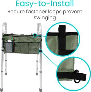 Échantillon gratuit, vente chaude, sac de béquille en perles de Taiwan, sac de béquille léger, accessoire universel pour béquilles, pochette de transport - Product Image 4