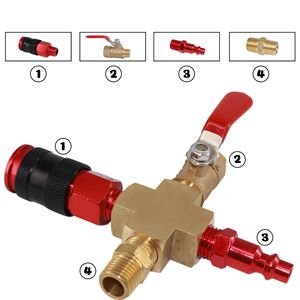 Copper Tee 1/4 NPT Internal Thread Four Way Connector Water Pipe Fitting - Product Image 3