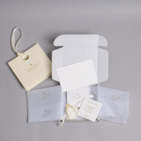 Caja de Joyería Plegable de Lujo con Logotipo Personalizado, Bolsa de Gamuza, Tarjeta de Agradecimiento, Cinta de Papel y Bolsa de Regalo