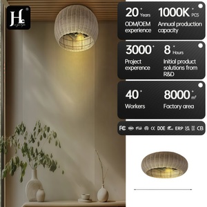 Wooden Ceiling Light LED Warm White 2700K Asian Style Surface Mounted 220V Large Size for Living Room - Product Image 3