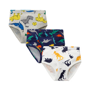 Pantaloncini da cartone animato in dinosauro di cotone filettato intimo per bambini, <span class=keywords><strong>slip</strong></span> per bambini, biancheria intima per ragazzi all'ingrosso - Product Image 1