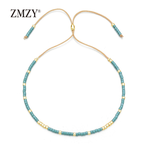 Pulsera ZMZY Para Mujer Estilo Boho <span class=keywords><strong>con</strong></span> Mini Cuentas Delica Multicolor, Joyería de Pulsera <span class=keywords><strong>con</strong></span> Cadena de Cuerda Ajustable, <span class=keywords><strong>Pulseras</strong></span> Finas Miyuki Para Mujeres - Product Image 4
