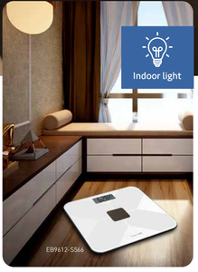 सौर ऊर्जा संचालित डिजिटल बॉडी वेट स्केल 180 किलोग्राम इको बैटरी मुक्त समशीड ग्लास एलसीडी बाथरूम स्केल - Product Image 4