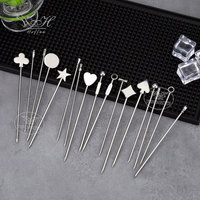 Palillos Decorativos de Acero Inoxidable Esmaltado Personalizados para Cócteles, Frutas y Aperitivos