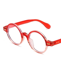 2025 nouvelles femmes Vintage lunettes avec Slim bleu clair jaune léopard Orange vert cadres petit rond petit PC lentille en plastique