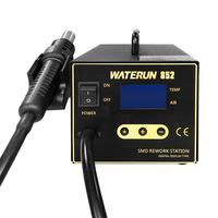 Station de Retravaillage Numérique SMD 852, Pistolet à Air Chaud 650W avec Pompe à Diaphragme, 100-480 ℃   Station de dessoudage à refroidissement automatique pour la réparation de circuits imprimés