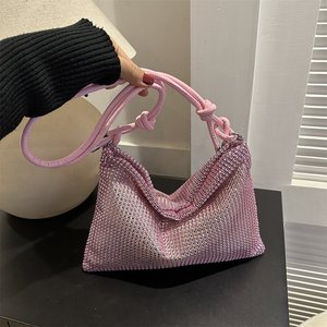 Borsa <span class=keywords><strong>da</strong></span> <span class=keywords><strong>Sera</strong></span> Lussuosa Dorata per Donne, Borsa a Tracolla Retrò in Pelle, Piccola Borsa per Telefono, Design Clutch Femminile - Product Image 5