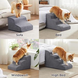 Custom Logo Modern Small <b>Dog</b> Washable Cozy Foam Solid Pattern Outdoor Pet Stairs - Product Image 2