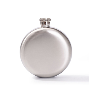 Gourde à liqueur portable en acier inoxydable 304 poli de haute qualité, argentée, 5 oz, ronde, vente en gros pour cadeaux, pour liqueur et <span class=keywords><strong>Baijiu</strong></span> - Product Image 1